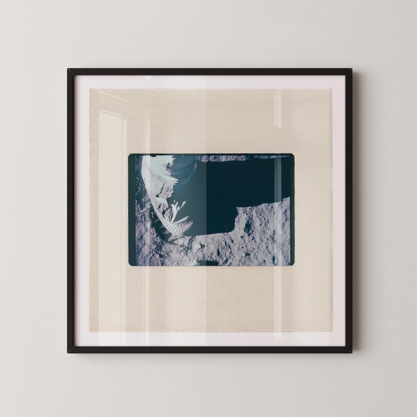 "Astronaut Boot in Footprint on the Moon"