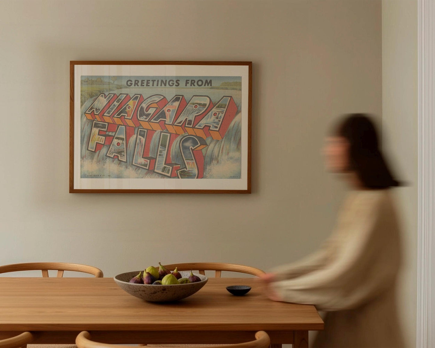 Greetings from Niagara Falls Vintage Large Letter Postcard: Fine Art Paper Print