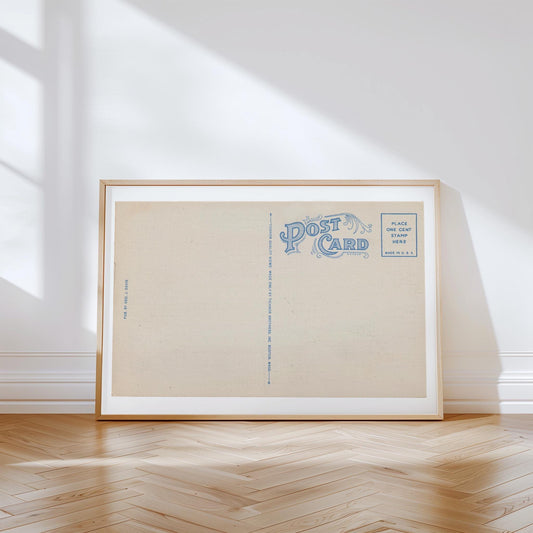 Blank Vintage Postcard: Canvas Print
