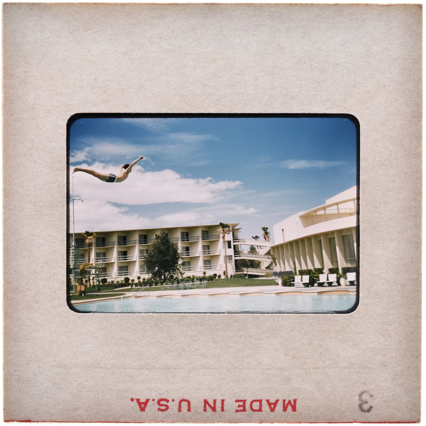 Dive In Swimming Pool : Fine Art Print of an Authentic 35mm Film Slide