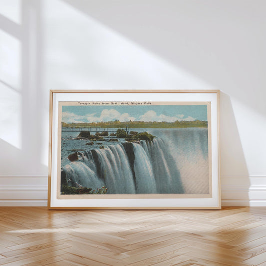 Niagara Falls Landscape Vintage Postcard: Canvas Print