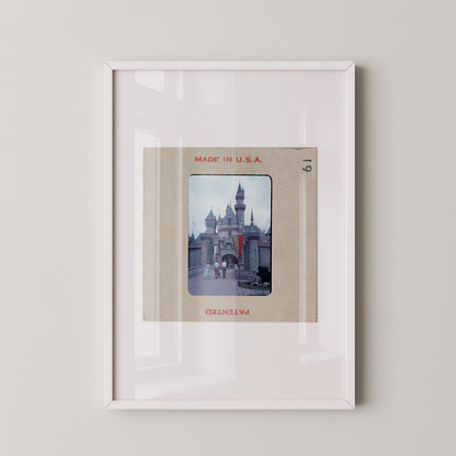 The image is a framed photograph of a castle, with the text "MADE IN U.S.A." printed on the frame.
