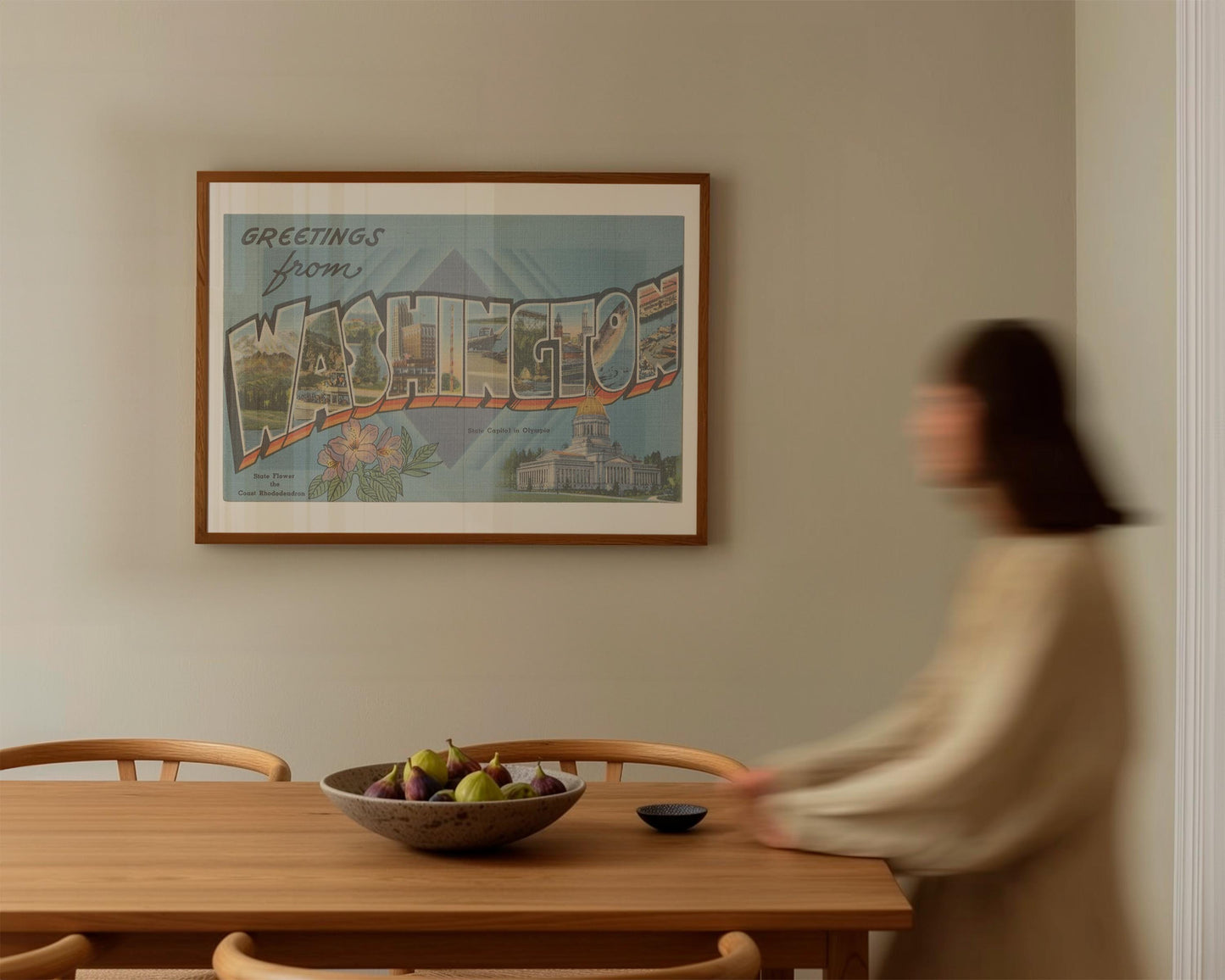 Greetings from Washington Vintage Large Letter Postcard: Fine Art Paper Print