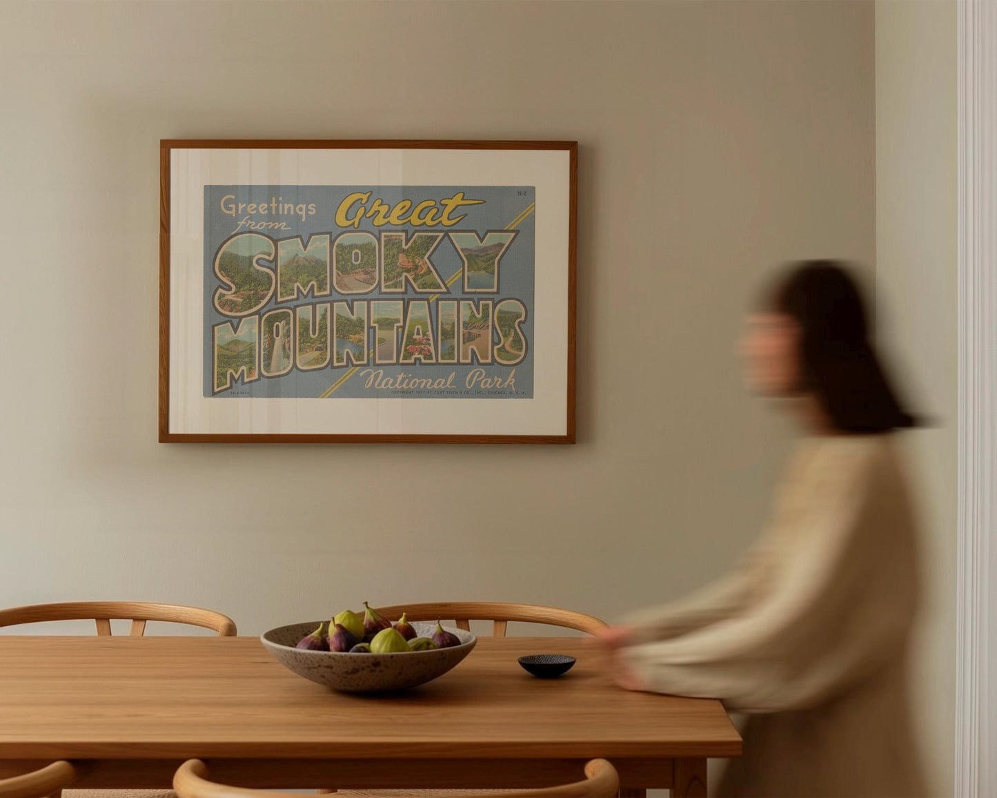 Greetings from Great Smoky Mountains Vintage Large Postcard: Fine Art Paper Print