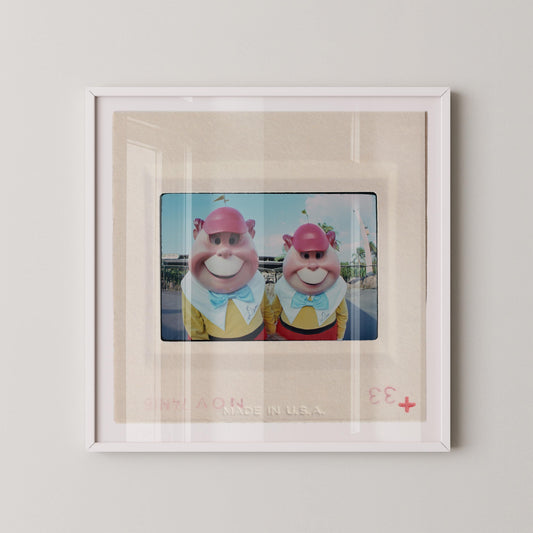 Tweedle Dee and Tweedle Dum Magical Theme Park: Fine Art Print of an Authentic 35mm Slide