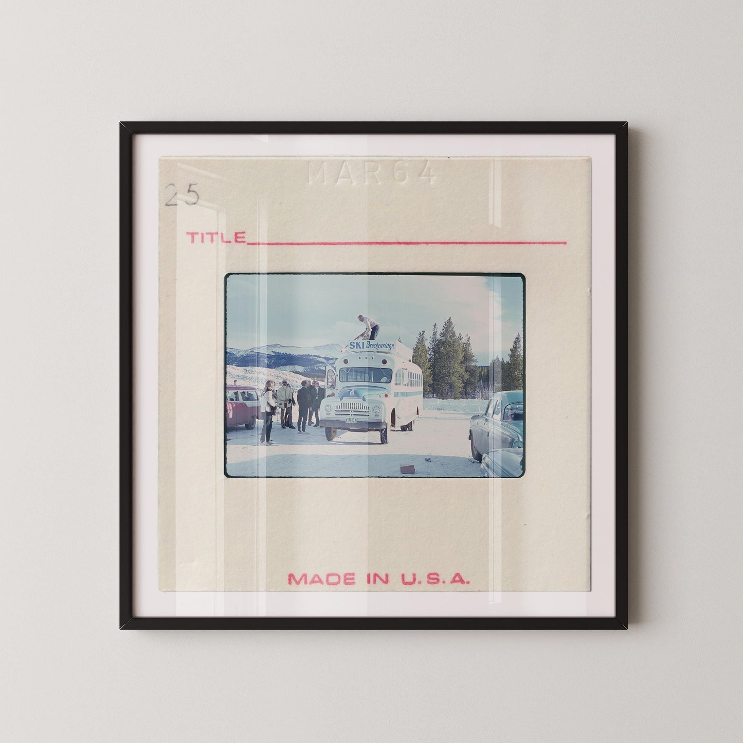 Ski Bus Breckenridge Colorado : Fine Art Print of an Authentic 35mm Film Slide