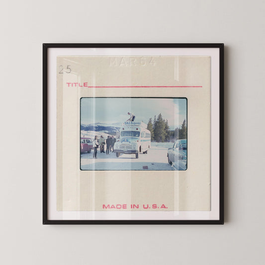 Ski Bus Breckenridge Colorado : Fine Art Print of an Authentic 35mm Film Slide
