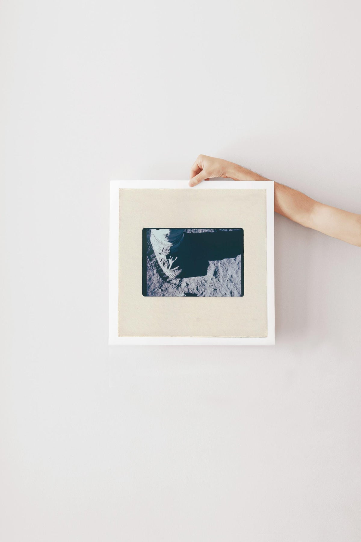 "Astronaut Boot in Footprint on the Moon"