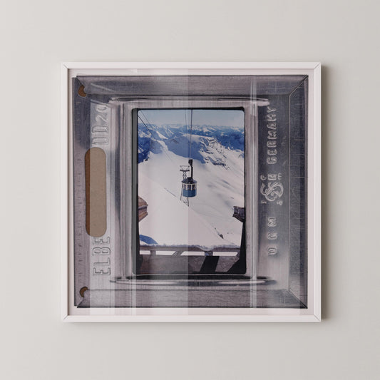 Ski Gondola Swiss Mountains : Fine Art Print of an Authentic 35mm Film Slide