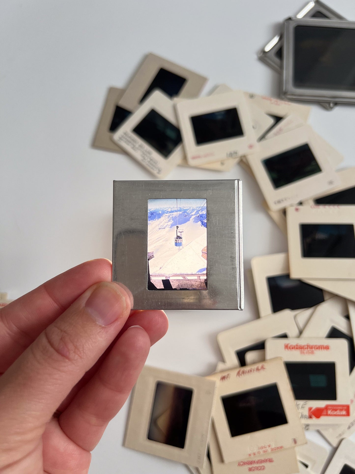 Ski Gondola Swiss Mountains : Fine Art Print of an Authentic 35mm Film Slide