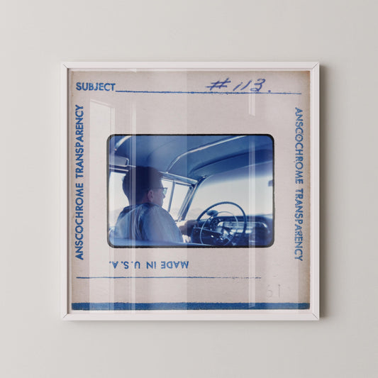 Back Seat Driver Car Photography: Fine Art Print of an Authentic 35mm Film Slide